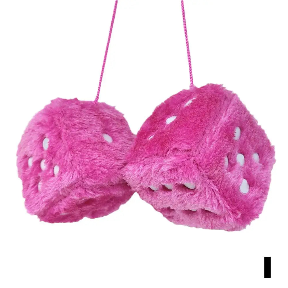 2 Dice Plush Cubes For Car Mirror - AUTOPLUG