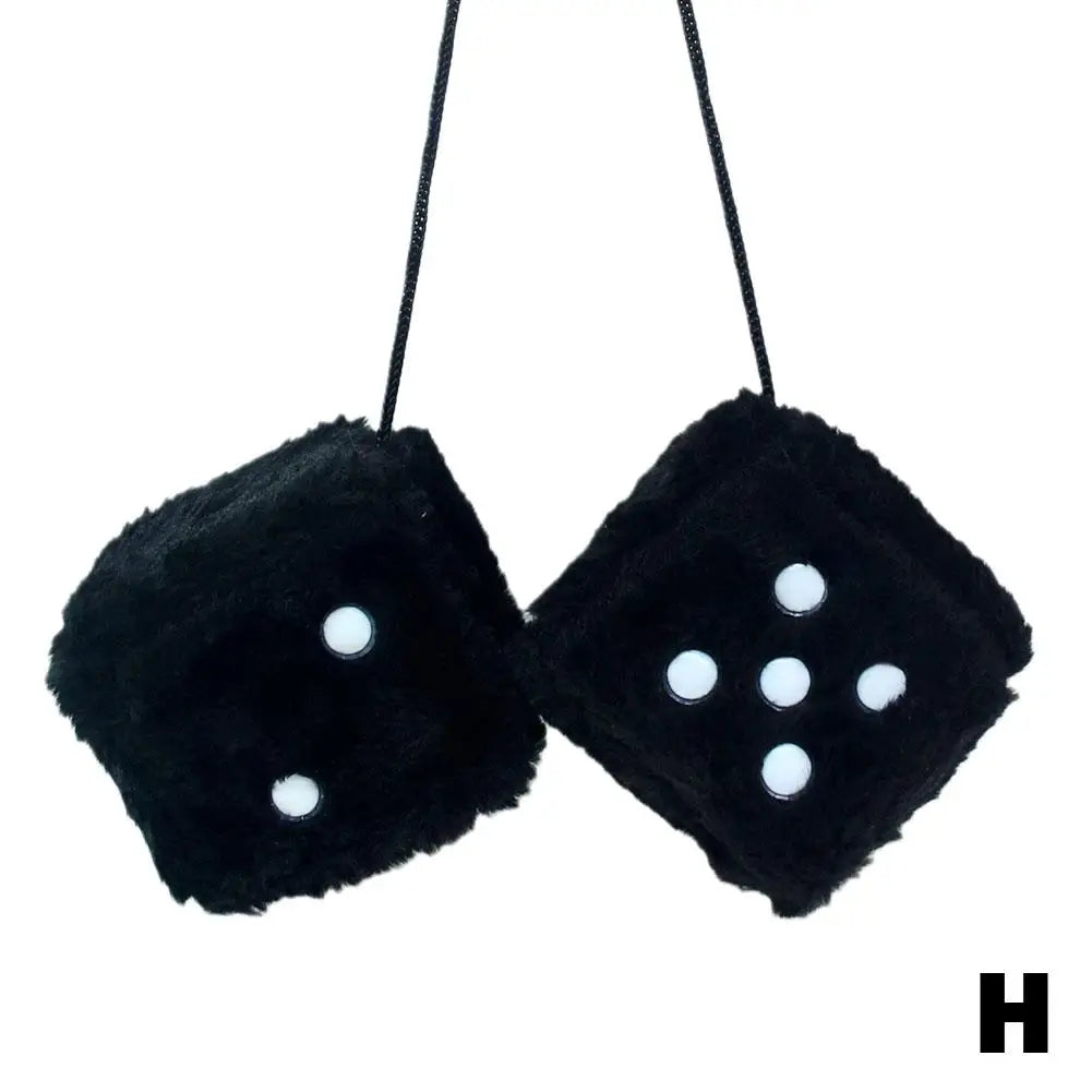 2 Dice Plush Cubes For Car Mirror - AUTOPLUG